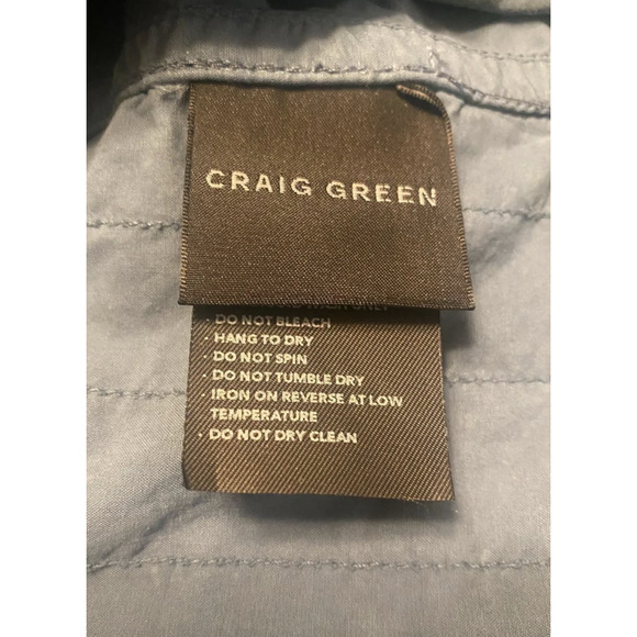 Craig green chore jacket navy quilted canvas cotton size Medium - Picture 5 of 6